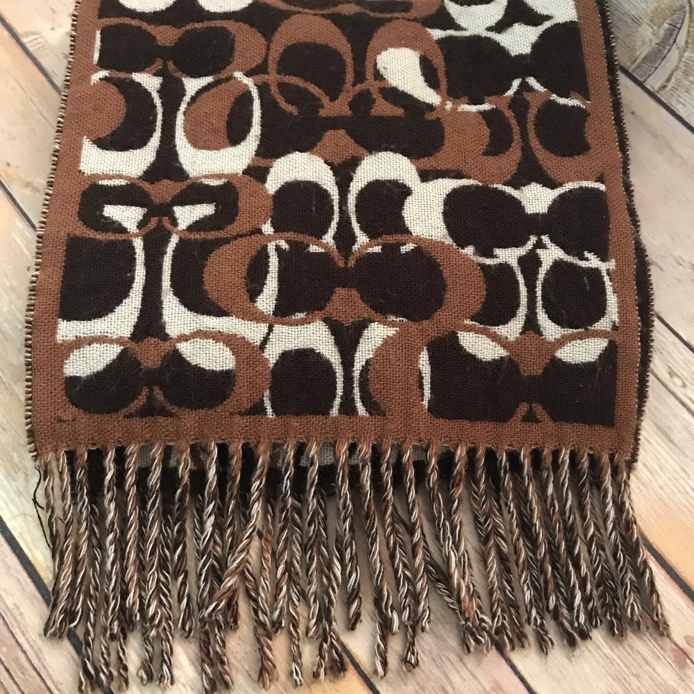 Coach Signature Merino Wool Scarf